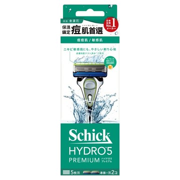 Schick 舒適牌 水次元5Premium刮鬍刀組(1刀把+2刀片) 敏感肌用  1組  1組
