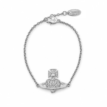 Vivienne Westwood Fabianna Bas Relief 限定愛心土星手鍊(銀)