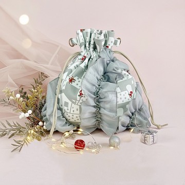 3色 蕾絲泡泡包 手提包 肩背/側背包-草綠園林 藍色小屋 白色小屋