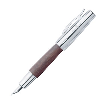【非庫存商品急單勿下】Faber-Castell 輝柏 E-MOTION 高雅梨木鋼筆  深褐色筆桿(F) NO.148211 (NOD)