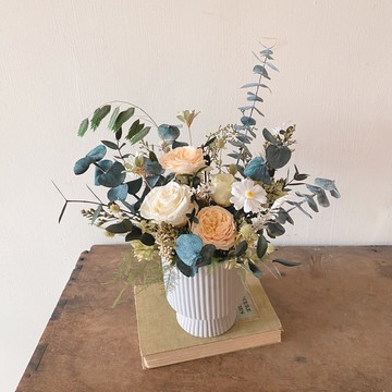 自然感永生花 玫瑰花禮 開幕盆花