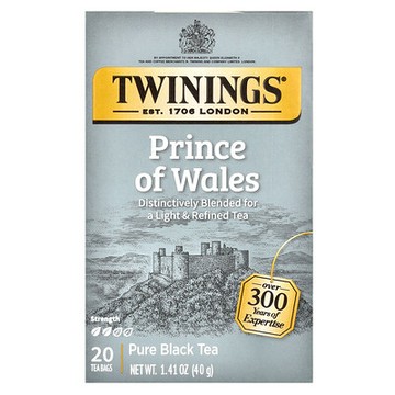 Twinings, 全淨紅茶，威爾士親統領，20 茶包，1.41 盎司（40 克）