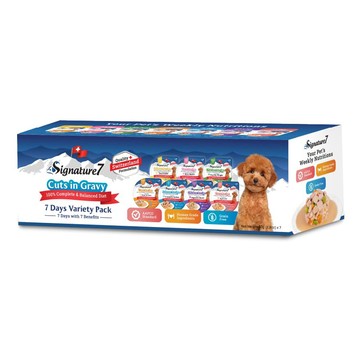 常溫鮮食 【3入組】Signature7心寵-犬鮮享杯-日享套餐 7入組 (80g*7入｜560g) (SN-CP-08)