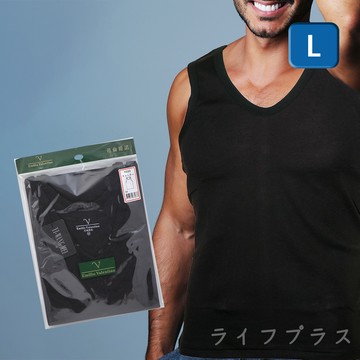 范倫提諾男V領背心內衣-黑色-1500-L-3件