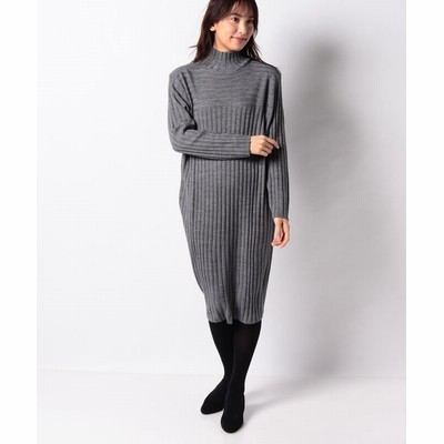 Benetton ベネトン レディース ウール長袖ハイネックニットワンピース レディース ブラック 通販 Lineポイント最大get Lineショッピング