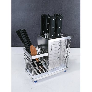 304不銹鋼刀架筷子簍廚房桌面筷籠插刀座防霉置物架瀝水收納掛式