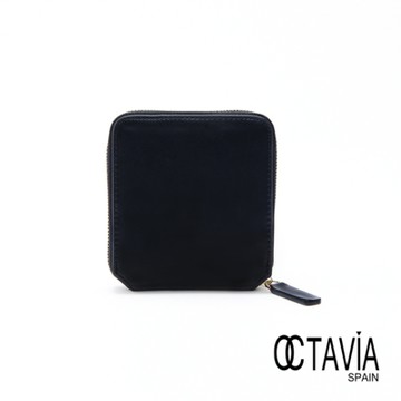 OCTAVIA8 方盒子 羊皮質感全拉式短夾 共三色可選