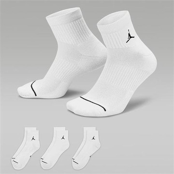 Nike 襪子 Jordan 中筒襪 3入組 白【運動世界】DX9655-100