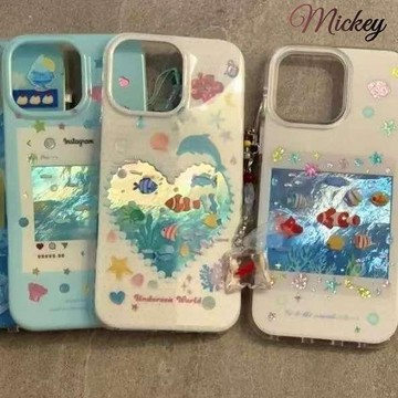 iphone17保護殼.冰藍深海系列適用蘋果16promax新iPhone15pro手機殼13女12軟14韓11