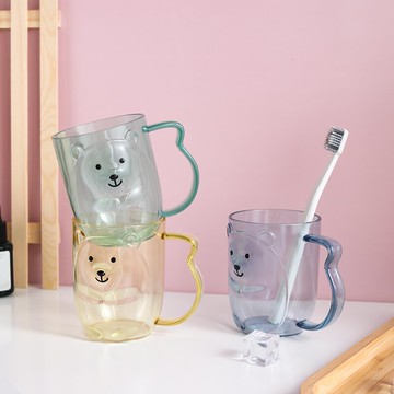 簡約漱口杯創意可愛牙刷杯家用卡通兒童牙缸杯塑料刷牙洗漱杯子