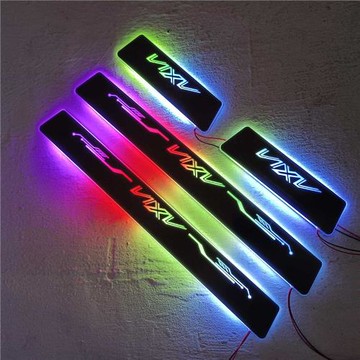 適用于  perodua axia 帶燈門檻條 LED發光走馬動態流光迎賓踏板