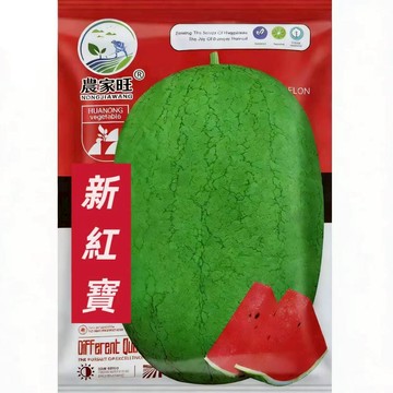 【原廠包裝】新紅寶西瓜種子（New Red Treasure Watermelon） 約40粒裝  改良品種 肉紅甜脆多