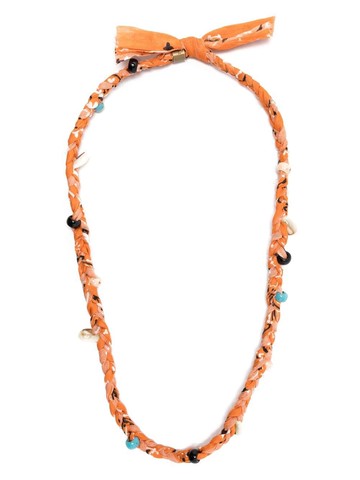 Alanui - braided charm necklace - men - Cotton/Acrylic - One Size - Orange