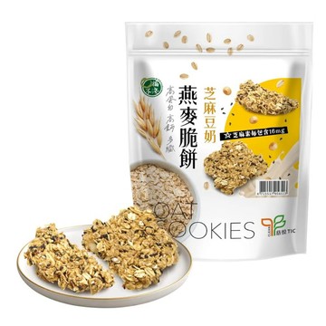 [COSCO代購6] D316754 口福不淺 高蛋白高鈣多纖燕麥脆餅 芝麻豆奶味 88公克 X 6入