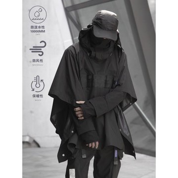 WHYWORKS賽博朋克機能斗篷暗黑忍者披肩戶外滑雪三防外套宋亞軒款