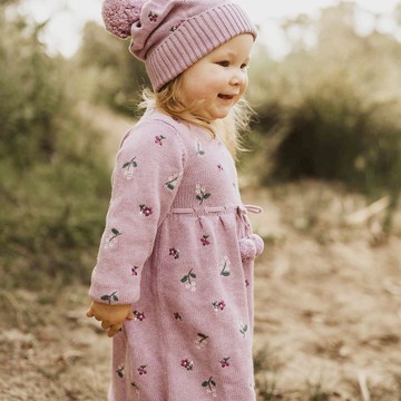 澳洲Purebaby有機棉女童針織洋裝/裙子12M-5T  紅綠繡花