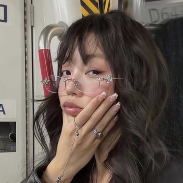 新款鑲鉆無框多邊形太陽眼鏡女韓版小眾個性時尚墨鏡潮搭高級感