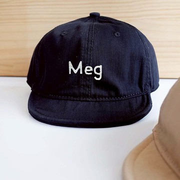 【Q-cute】帽子系列-短帽簷帽-客製英文字(7字母以下)