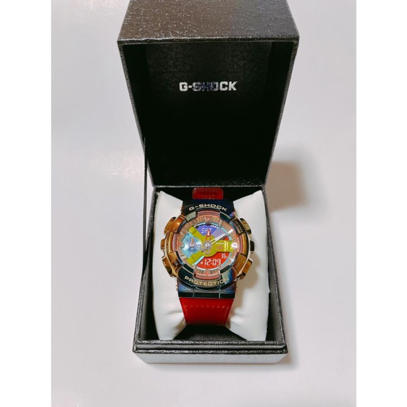 中古】【即納】 国内正規品 カシオ 腕時計 G-SHOCK シルバー GM-110RB-2AJF メンズ ジーショック レインボーＧ |  LINEショッピング