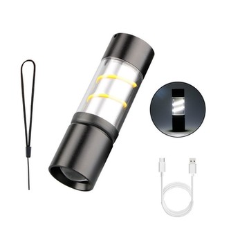 【FJ】鋁合金露營氣氛燈手電筒L33(USB充電 露營 登山 旅遊 居家必備)