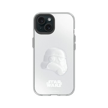 iPhone 15 Clear 透明 - 迪士尼-星際大戰 Star Wars - 風暴兵-全白設計