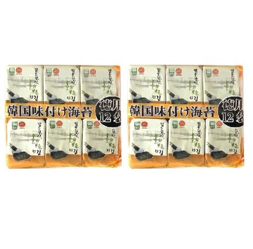 【韓國海苔】Orionjako韓國麻油風味海苔12入x2組