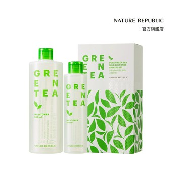 【NATURE REPUBLIC】純淨綠茶溫和化妝水 買大送小組合