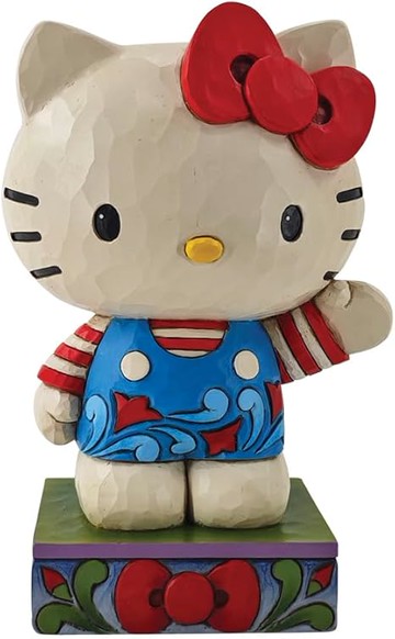 【震撼精品百貨】Hello Kitty 凱蒂貓~日本sanrio三麗鷗 KITTY Enesco經典雕像 塑像-50週年揮手*40043