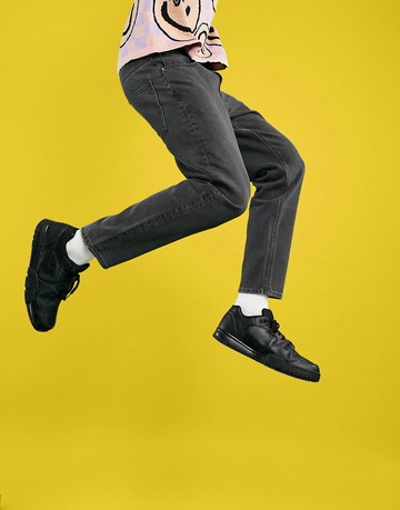 ASOS DESIGN classic rigid jeans in vintage washed black