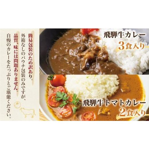 ふるさと納税 岐阜県 高山市 飛騨牛カレー (3袋) 飛騨牛トマトカレー (2袋)  計5食   簡易包装 ビーフカレー 飛騨牛 トマト カレー レトルトカレー…