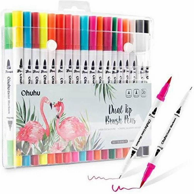 Ohuhu イラストペン 36色 ふで 極細 水彩毛筆 アートマーカーペン 水性ペン 水彩ペン 水性 鮮やか イラスト 手帳 通販 Lineポイント最大get Lineショッピング