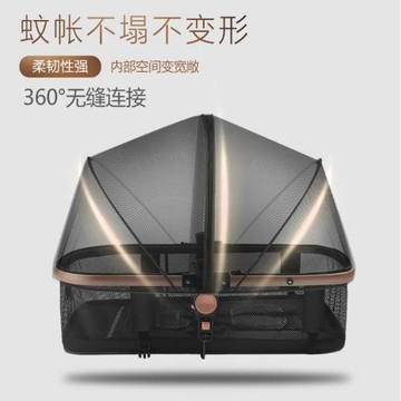 嬰兒車蚊帳全罩式拉鏈開合通用加密高景觀手推車蚊帳寶寶傘車蚊帳