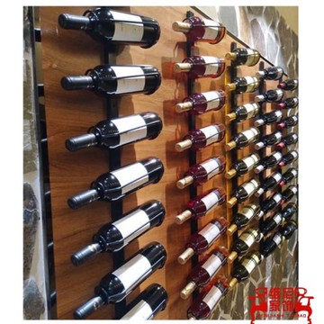 壁掛紅酒架 墻上酒瓶架 紅酒展示架 創意鐵藝酒架 酒窖掛墻酒架