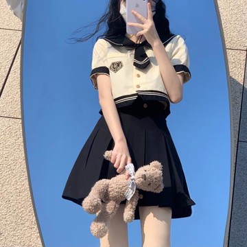 原創正版水手服jk制服套裝初代韓式制服套裝女川梨藝高全套學院風
