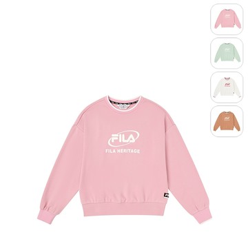 【FILA】女性 長袖圓領T恤-粉紅 5TEY-5469-PK