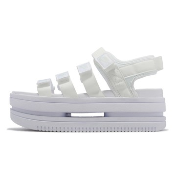Nike 涼鞋 Wmns Icon Classic Sandal 女鞋 白 厚底 增高 魔鬼氈 雙層 休閒鞋