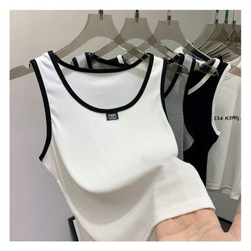辣妹純欲風背心女 小可愛 上衣 背心 大碼女裝胖mm無袖吊帶背心外穿寬鬆辣妹純欲風別緻甜辣上衣2 女裝