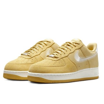 【NIKE】AIR FORCE 1 07 LV8 休閒鞋 男款 黃白 麂皮 皮革 HJ4465-700