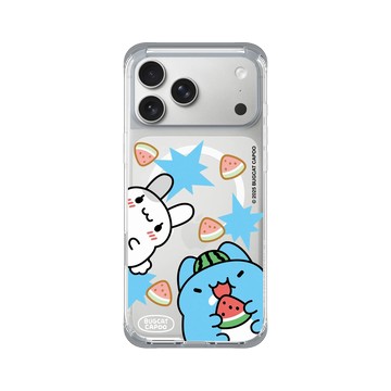 iPhone 17 Pro Max ClearX (MagSafe 兼容) 霜透灰 - 貓貓蟲咖波 Bugcat Capoo - 咖波的西瓜午後