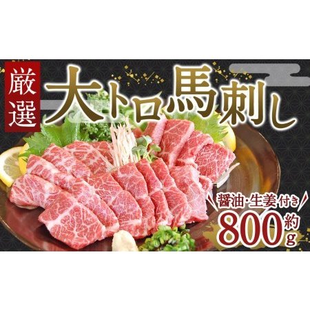 ふるさと納税 厳選大トロ馬刺し 800g 馬肉 希少 熊本県 特産品 熊本県菊陽町