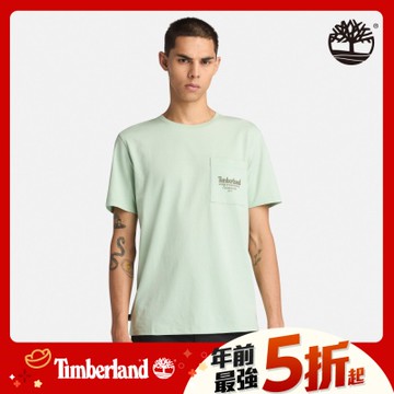 Timberland官方旗艦 男款黑色背後圖案短袖T恤|A6A8B001