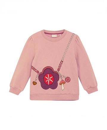 花朵包粉色內刷毛長袖上衣104cm