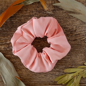 帶來幸福的和服髮飾 絲巾髮圈 粉色