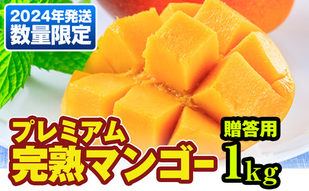 数量限定！プレミアム完熟マンゴー1kg　贈答用