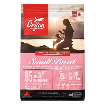 Orijen 歐睿健 台灣公司貨 全齡小型犬用 11種肉無穀配方 乾飼料  野牧鮮雞 + 野生漁獲  1.8kg  1袋