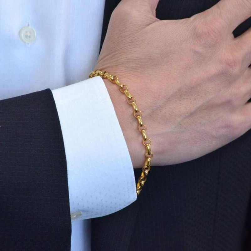 21金　k21 純金　ブレスレット アクセサリー 純金 24金 純金ブレスレット 全長18cm |210325mro102k24b18