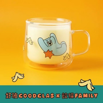 好玻GOODGLAS ×餃貓FAMILY雙層把手杯-共2款
