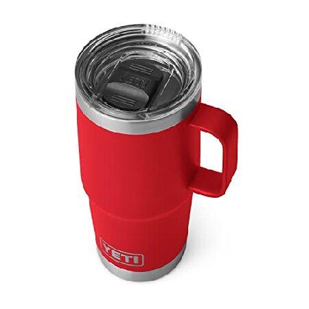 YETI Rambler 20 oz Travel Mug, Stainless Steel, Vacuum Insulated with Stronghold Lid, Rescue Red並行輸入