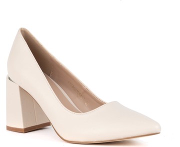 STELLA NEW YORK WHITE ELEGANT CLOSED FORMAL PUMPS 白色女款鞋子