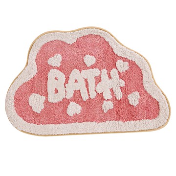 優の屋 防滑踏墊  粉雲朵造型  66 x 42cm